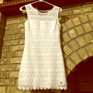 Hollister white lace dress