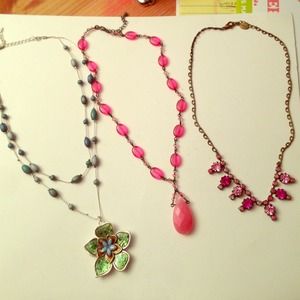 Trio bundle of spring necklaces!
