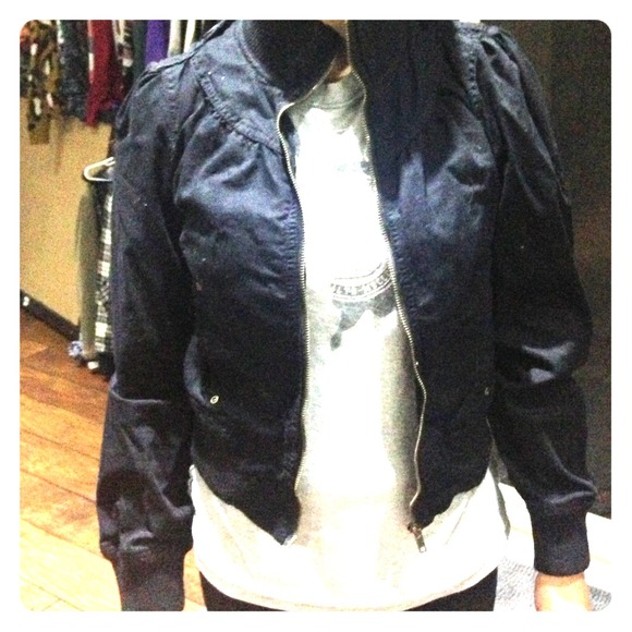 Black bomber jacket!
