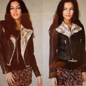 Free People Battalion Leather Vegan Jacket