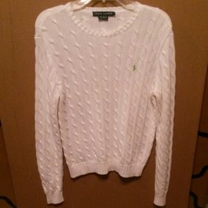 Ralph Lauren white with Lime green logo
