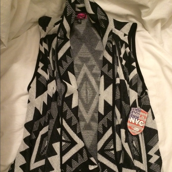 Aztec tribal vest cardigan