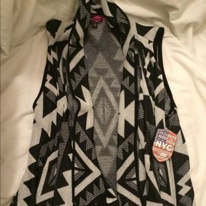 Aztec tribal vest cardigan