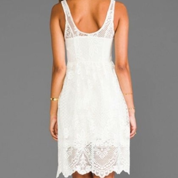 Free people salinas ivory foil print lace dress - Picture 2 of 3
