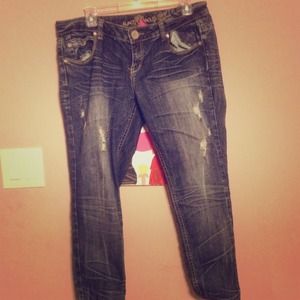 Semi ripped skinny jeans