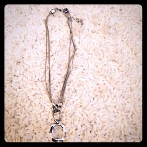 Lia Sophia Square Drop Necklace