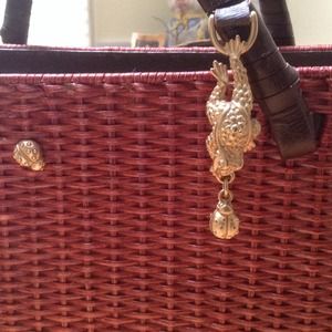 Authentic Barry Kieselstein Straw Handbag.