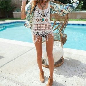 Coachella Crochet Fringe Top