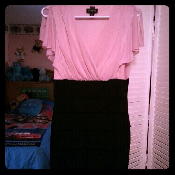 Dress pink and black for a night out