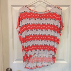 Peachy Chevron Hi/low