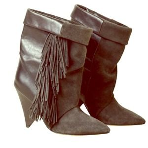 Isabel Marant x H&M suede fringe boots