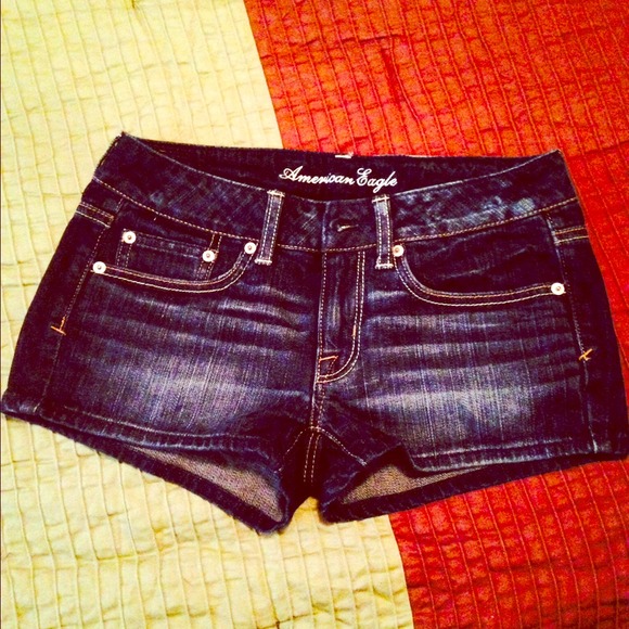 AE denim shorts