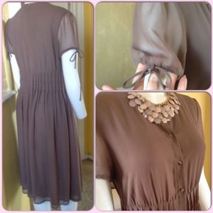 Mauve Pleated Dress 👌💋💋