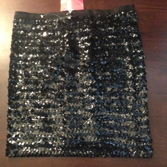 Black Sequin Skirt