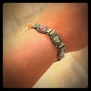 Faux moonstone bracelet