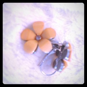 Yellow flower earrings