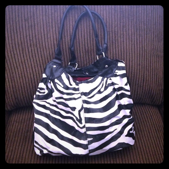 Zebra print purse