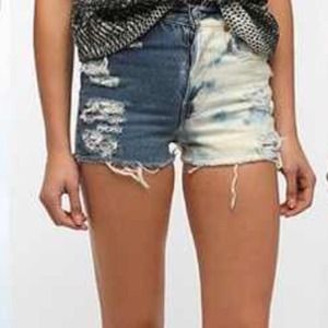 Urban Renewal High wasted dip dyed shorts
