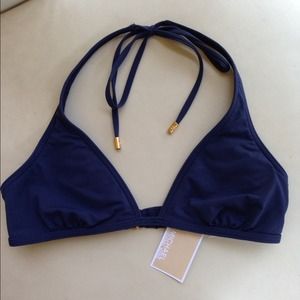 NWT Michael Kors Navy Swimsuit Halter Top