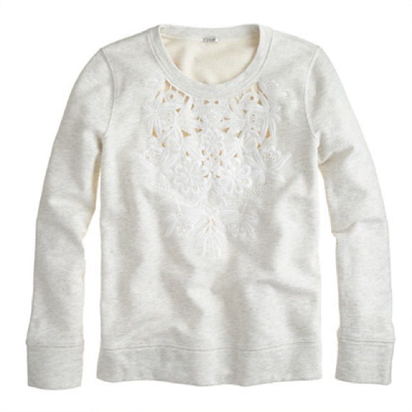 💠Sold💠J.Crew floral cutout sweatshirt - Picture 4 of 4