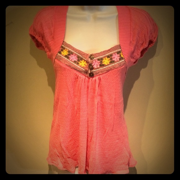 Coral Free People Top
