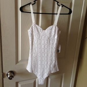 Lace bodysuit.