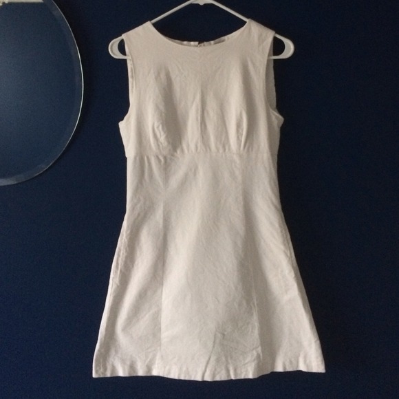 Zara fit and flare dress in white