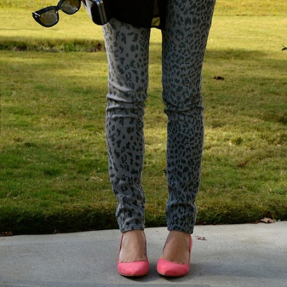 Target grey animal print jeans