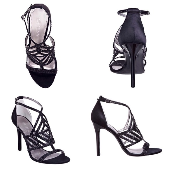 Guess black rhinestone stilettos
