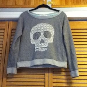 Lace skull sweater