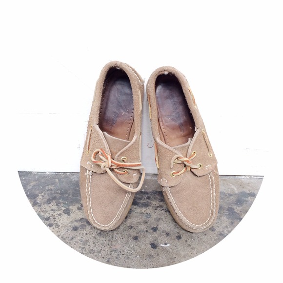 Vintage Sperry Suede Moccasin Boat Shoes