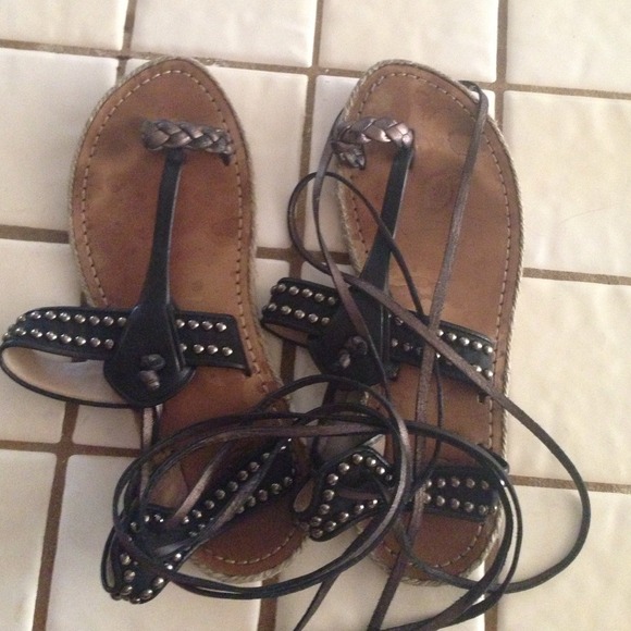 Black Christian louboutin gladiator sandals