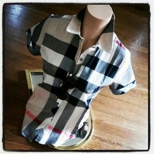 *BUNDLED*Burberry Shirt and CHANEL earrings