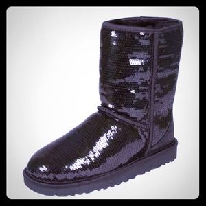 Black Classic Short Sparkles/Sequins UGGS