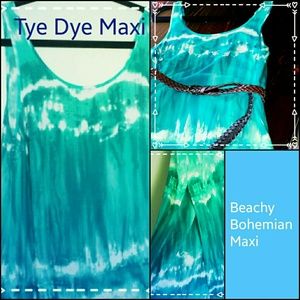 Turquoise Tye Dye Maxi