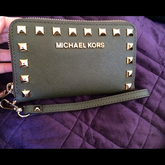 Green studded Michael Kors Wallet!