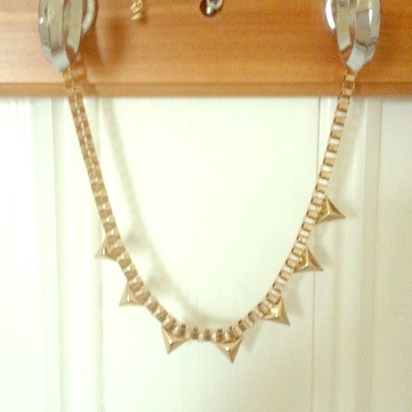 Gold Spiked Necklace - Picture 1 of 2
