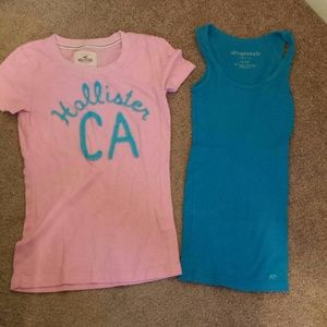 Hollister Tshirt and Aero tank top