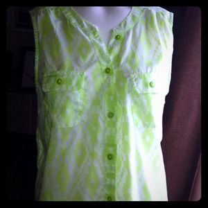 American Eagle Sleeveless Neon Green Top