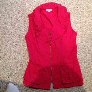 Red sleeveless vest