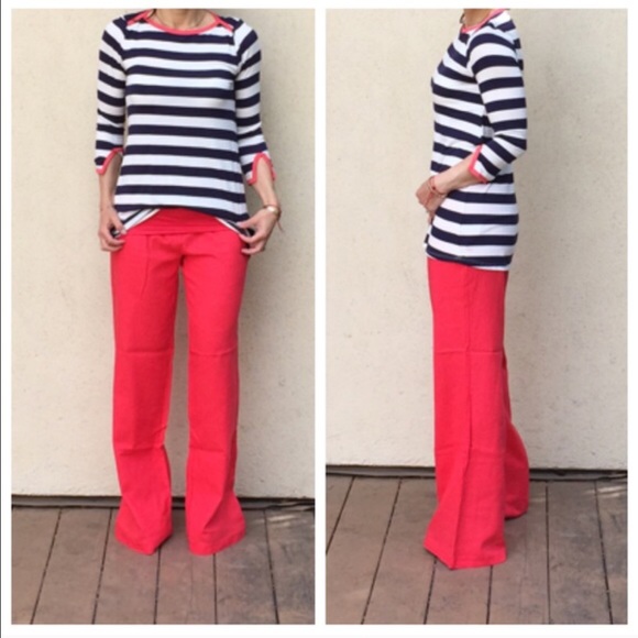 Coral wide leg linen pants CLEARANCE SALE - Picture 3 of 3