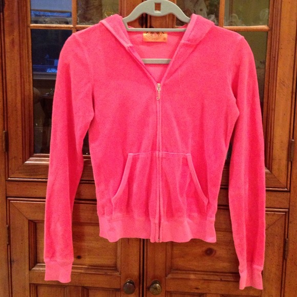 Juicy Couture Jackets & Blazers - Juicy couture terry zipup in bright pink