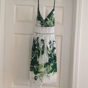 White and green dress