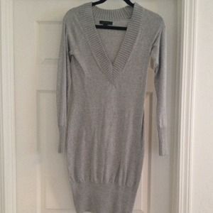Gray sweater dress