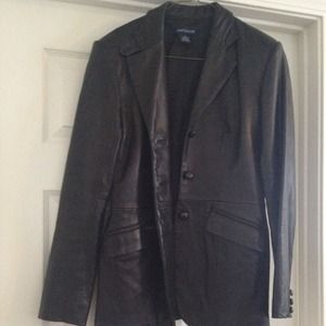 Ann Taylor black leather jacket