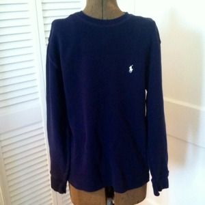 Ralph Lauren Long Sleeved Thermal Polo, Size Med.