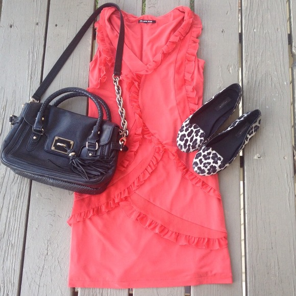 Gianni Bini Dresses & Skirts - ❌SOLD❌ NWOT Coral Ruffle Dress
