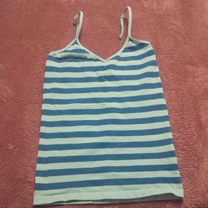 Super stretchy blue striped tank