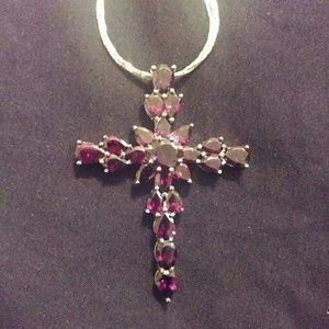 Sterling silver cross necklace