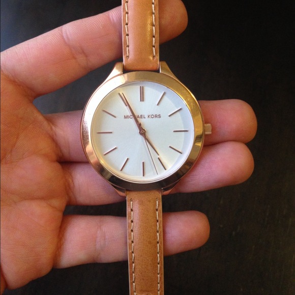 Michael Kors leather strap watch